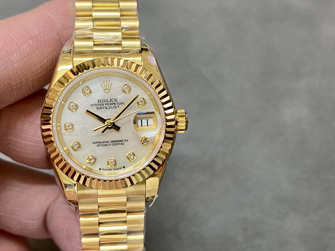 Rolex Datejust m279178 0025 Mother Of Pearl Dial Fluted Bezel 28mm Lady Replica Watch